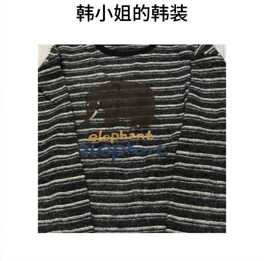 韩小姐韩国东大门条纹象长袖08614