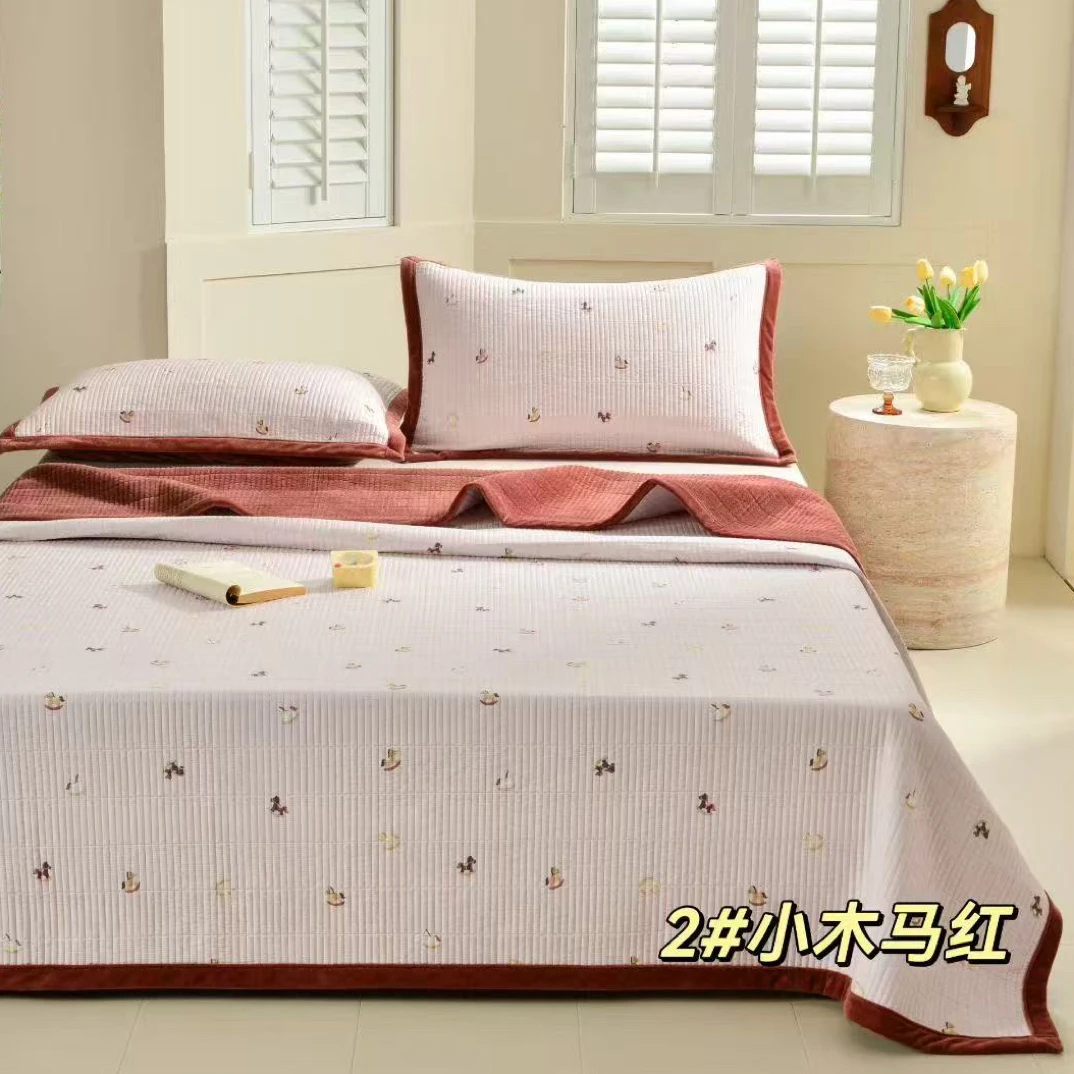 2025秋冬新款莱赛尔+宝宝绒床盖三件套230*250微瑕～L631