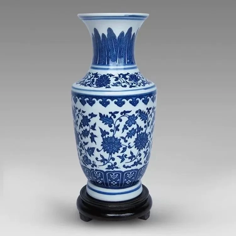 T798陶瓷花瓶青花中式仿古工艺摆件(代拍链接)