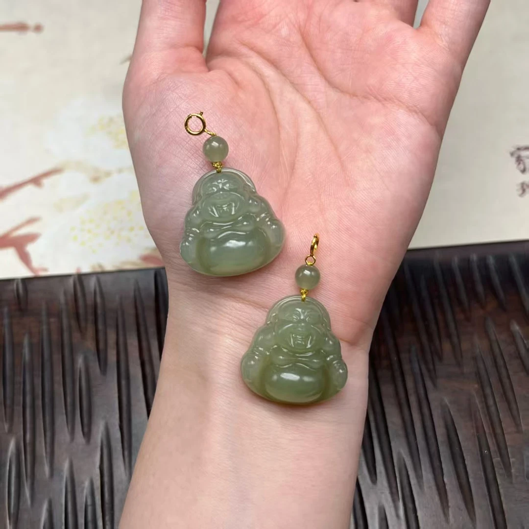 【北野珠宝】天然和田玉佛公吊坠-B128H-181多样性发一24×24×10mm