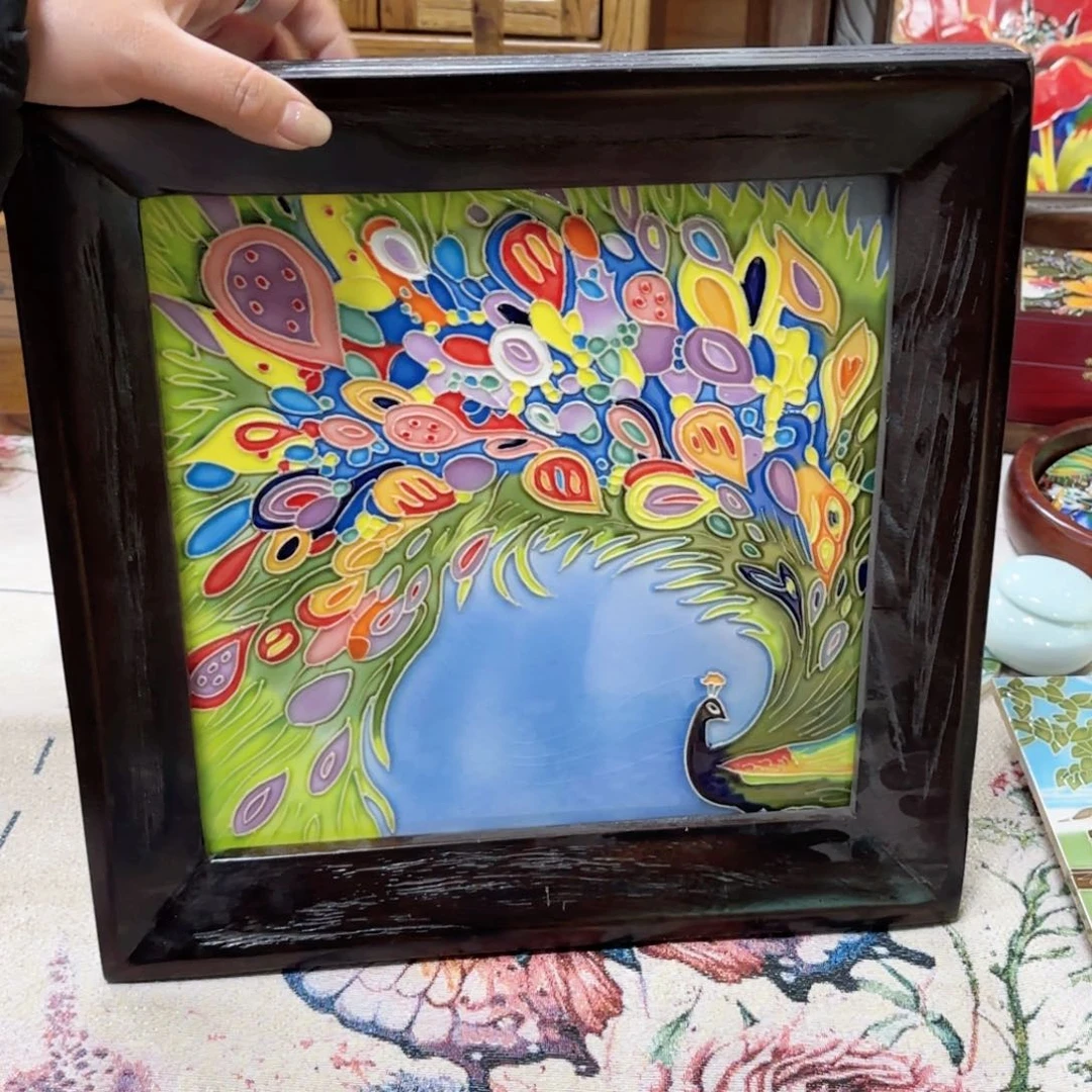 瓷片32.32老榆木实木框特价福利