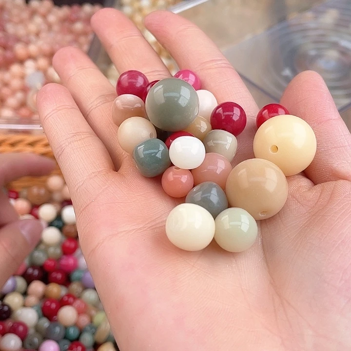 白玉菩提吊坠z10-13mm 300颗混珠 微瑕不售后