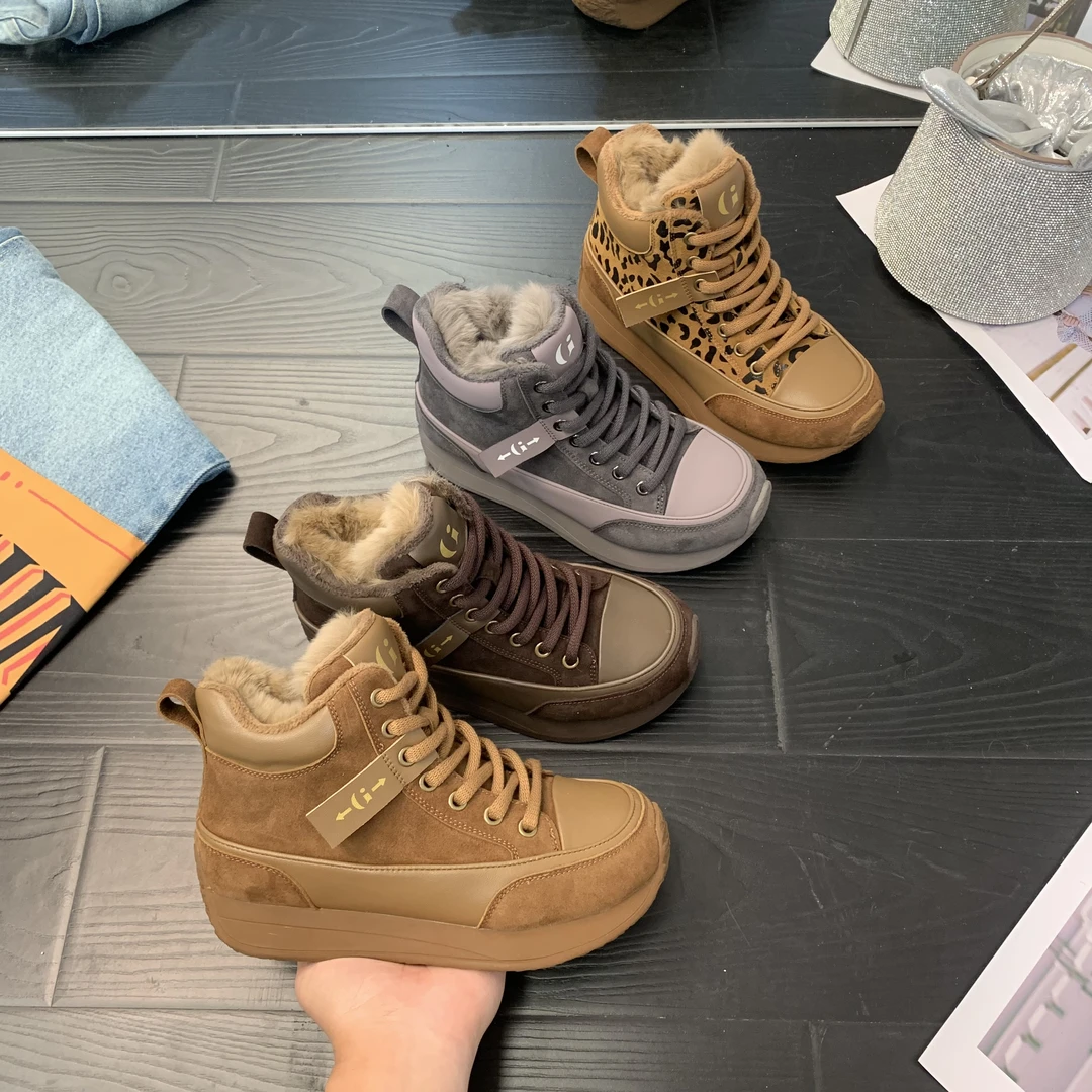 IG/IGT增高4CM2025冬季时尚雪地靴子明星同款鞋子防滑棉鞋60392-2