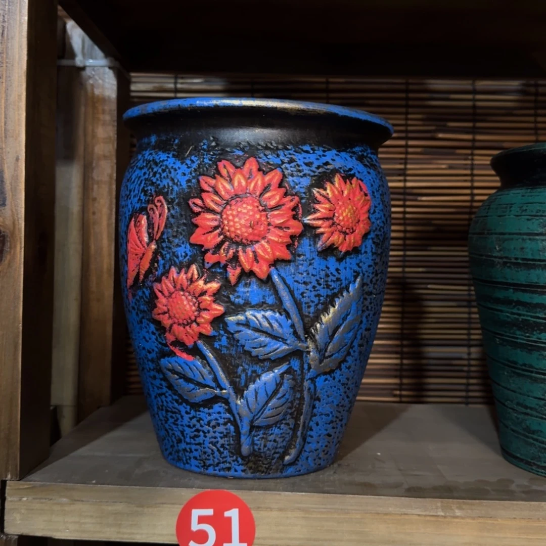 带孔高端浮雕花盆炸炸炸