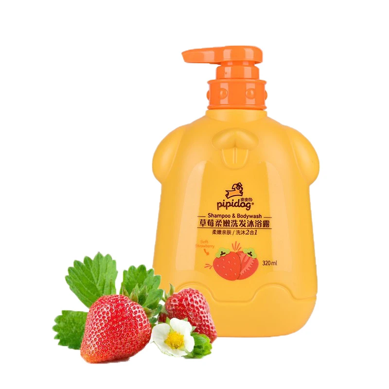 皮皮狗儿童草莓柔嫩洗发沐浴露 *320ml/瓶