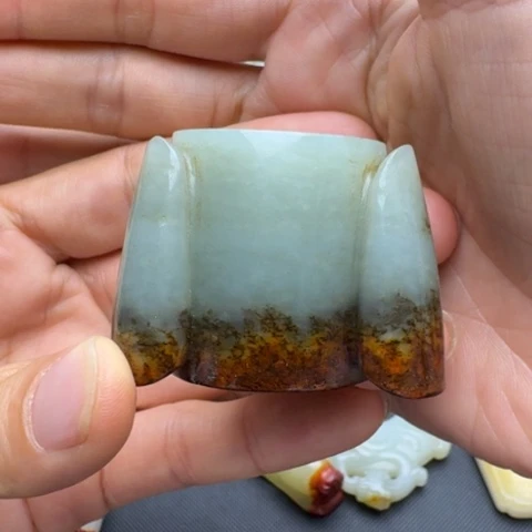 和田玉未镶嵌挂件良*