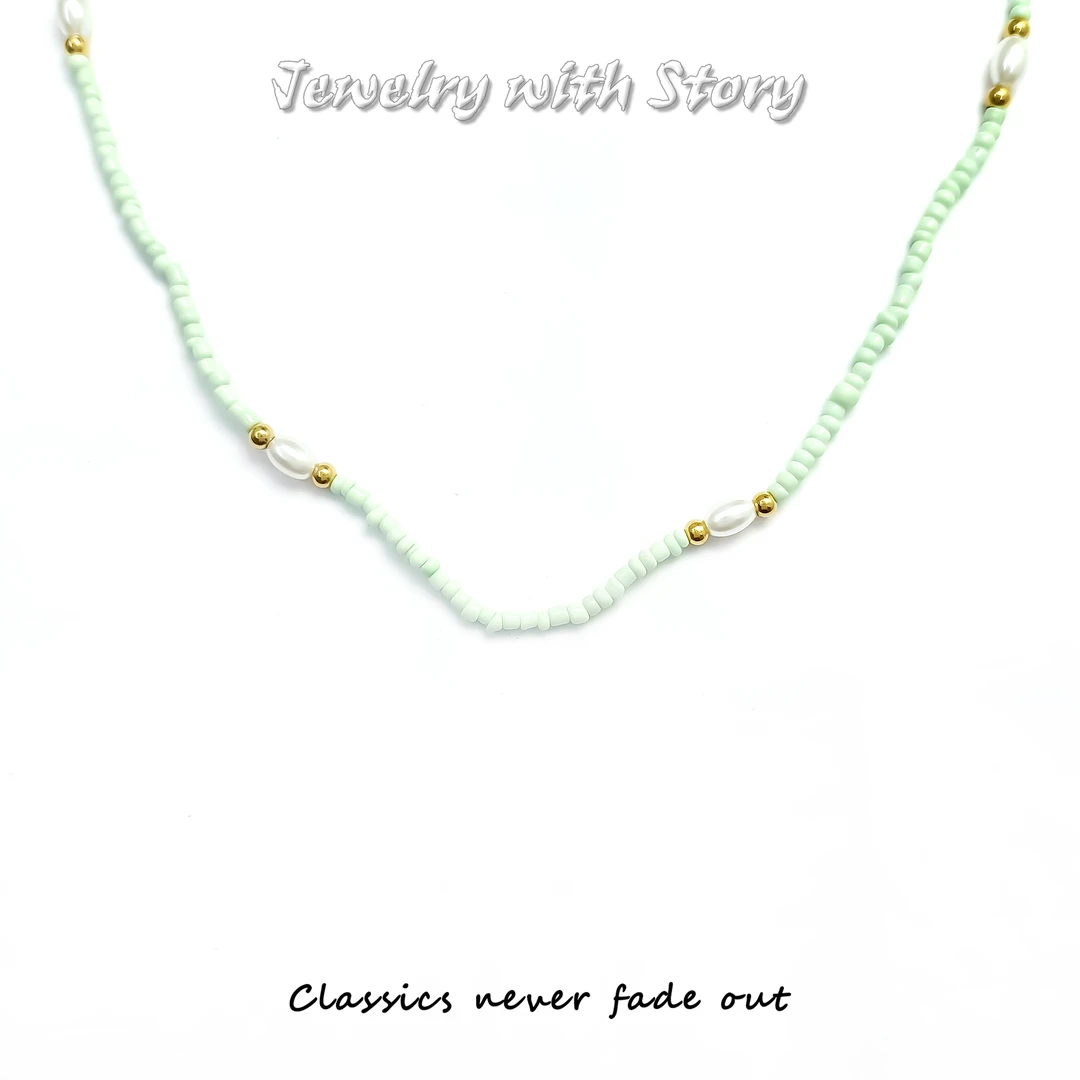 铜合金合成锆石项链 NJ-70189项链小众时尚欧美