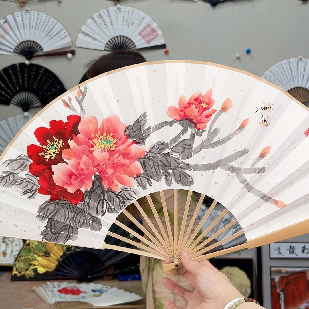 书法十寸玉竹-文玩扇-手写-粘好发出
