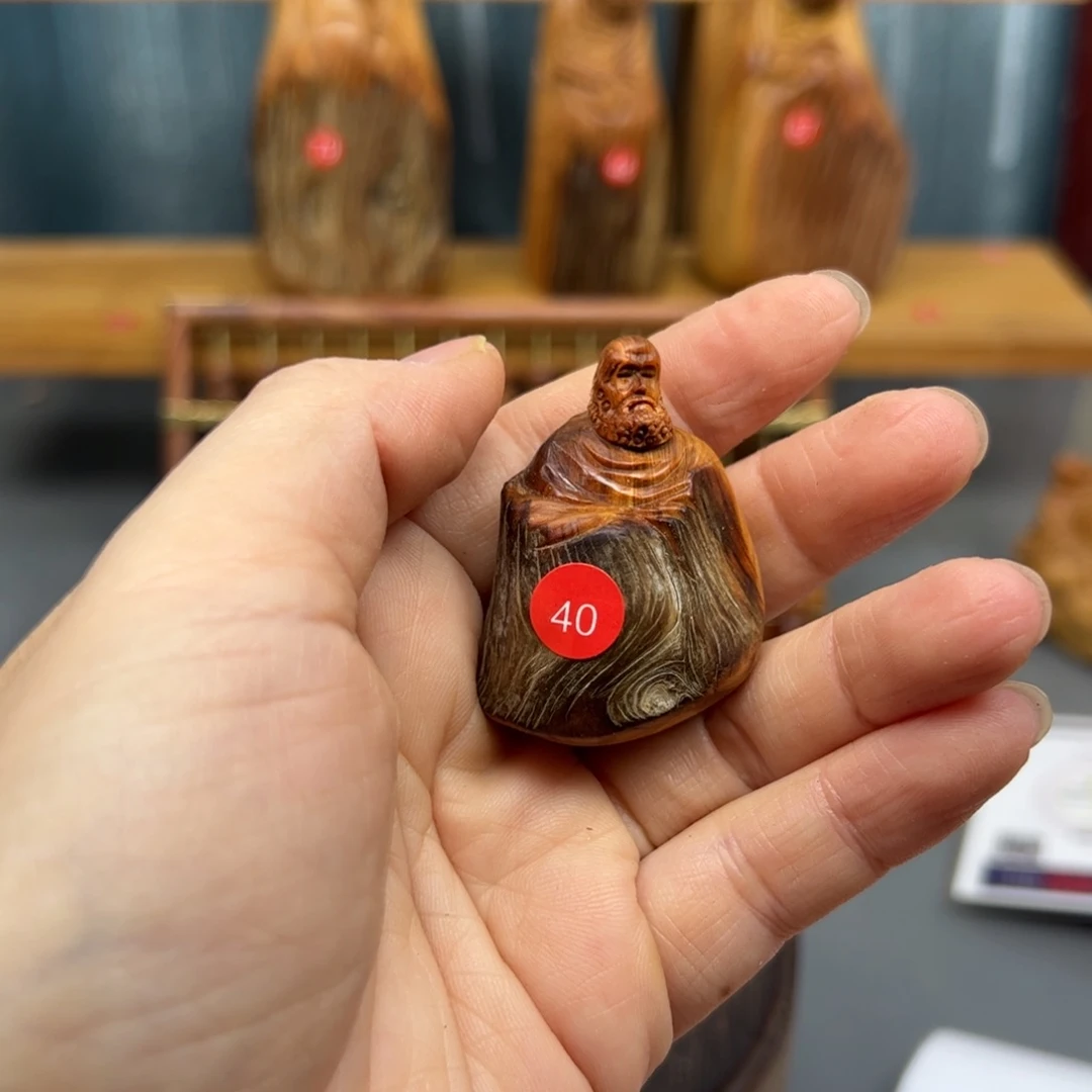 虚***子木崖柏木摆件手把件，