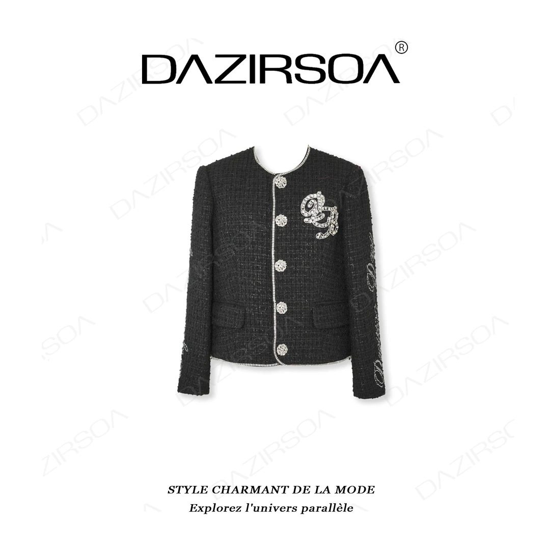 DAZIRSOA/达姿时尚百搭山茶花扣洋气小香外套 U628