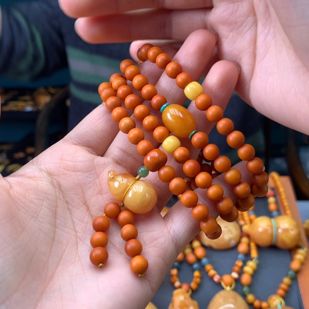 蜜蜡未镶嵌手串多样性发