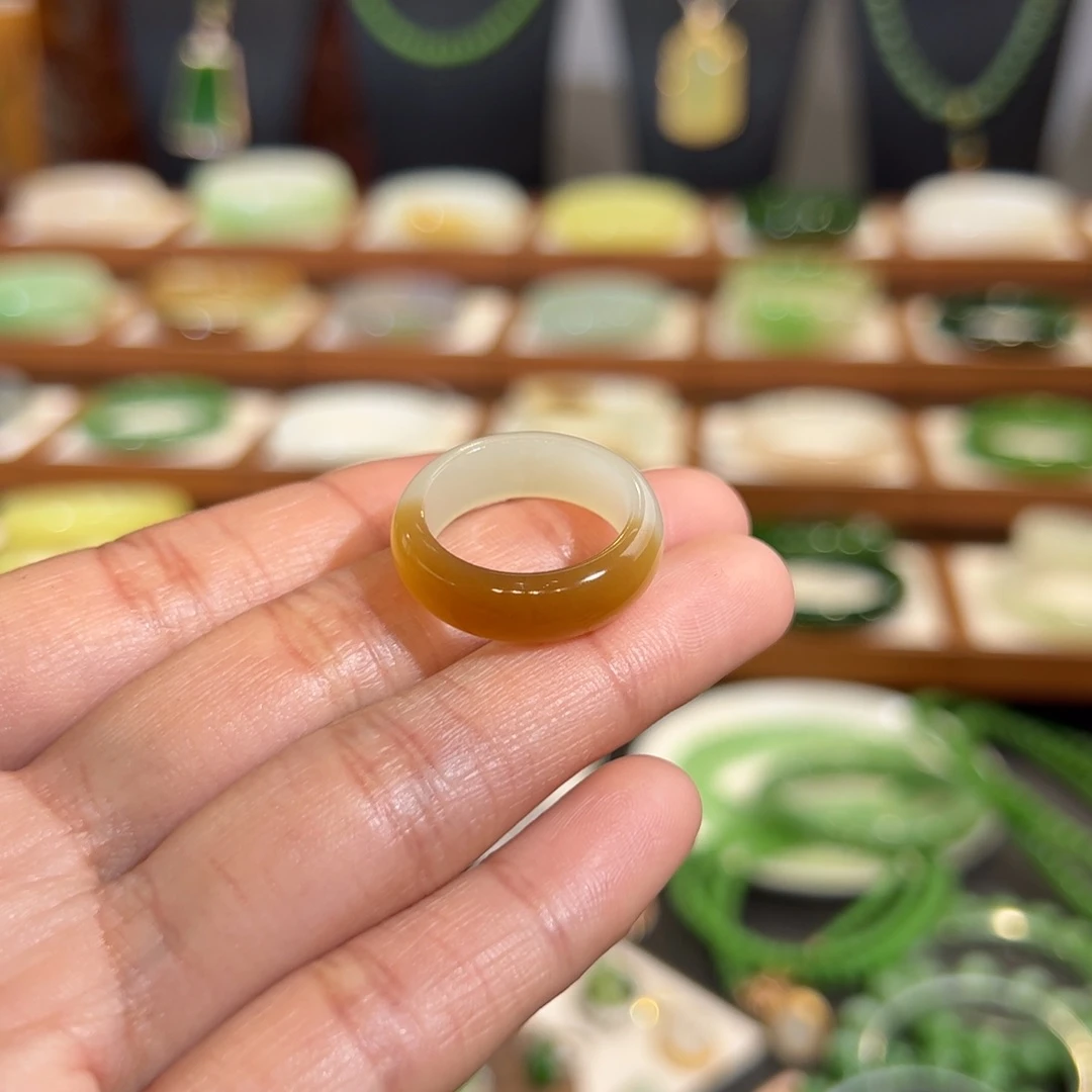 和田玉戒圈未镶嵌直径18