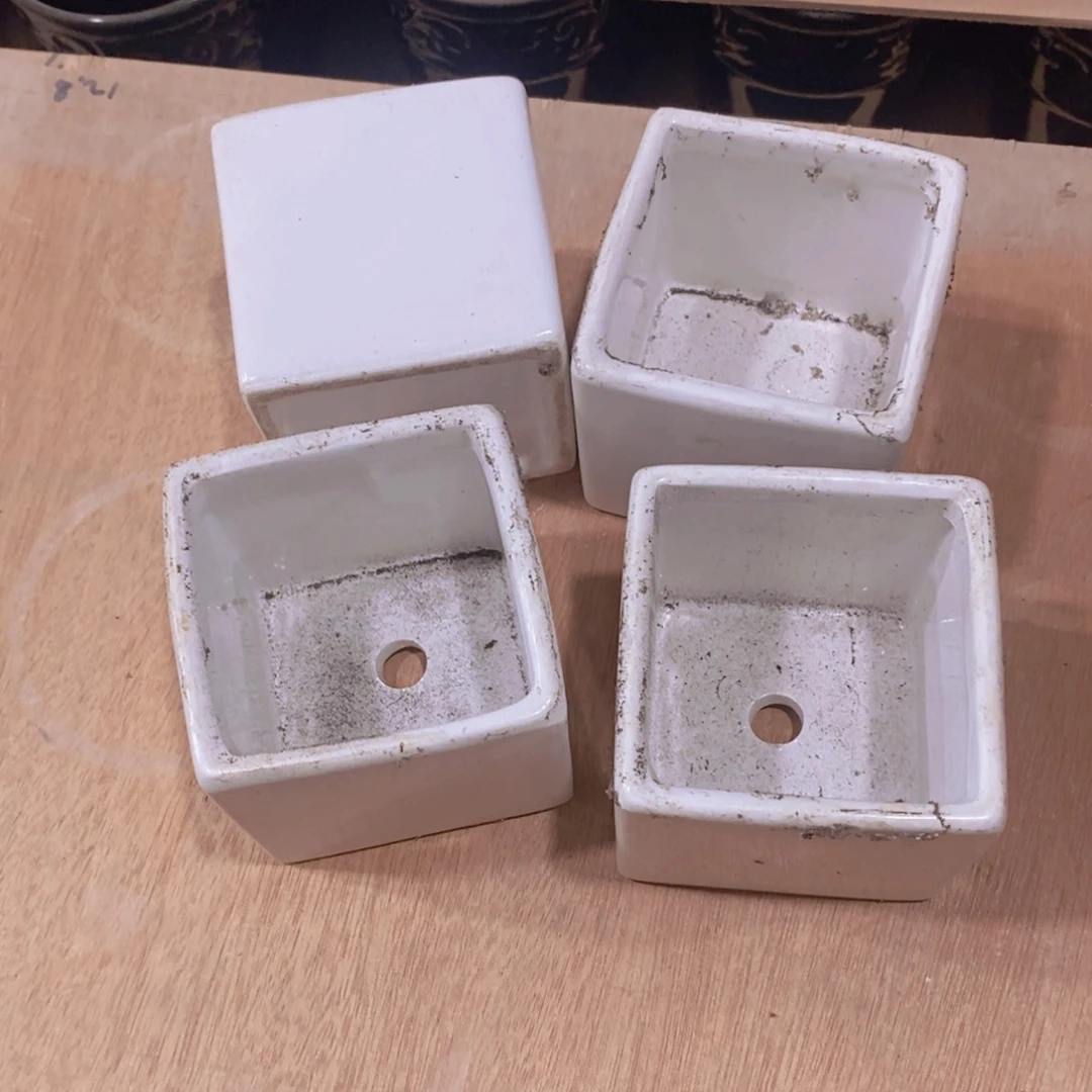 【闪购商品】微瑕花盆-白方8×8-4个