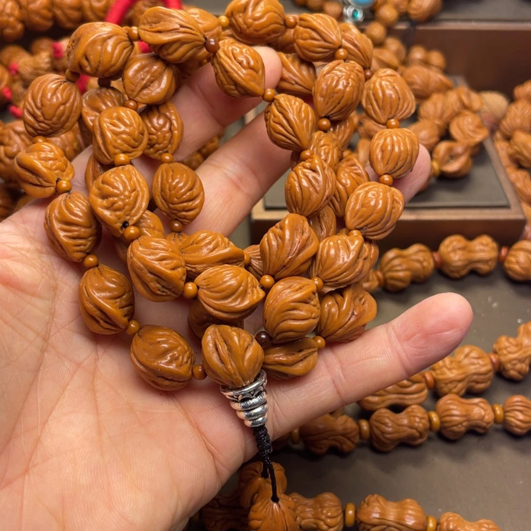 溜***肠桃核手串龙纹桃核17