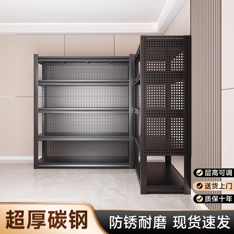 家用货架置物架多层落地仓库阳台储物架杂物间商用超市钢制收纳架