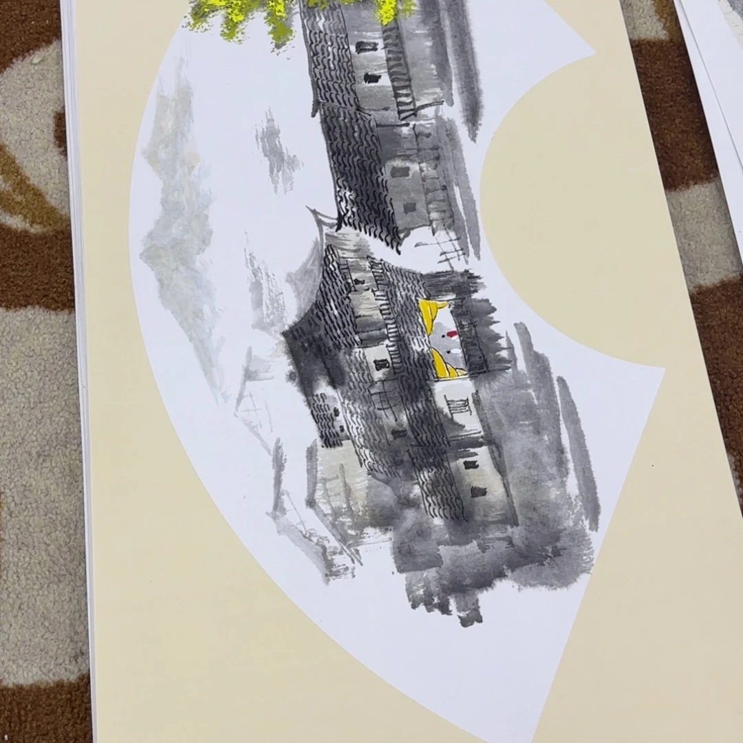 国画赵铁卡纸作品艺
