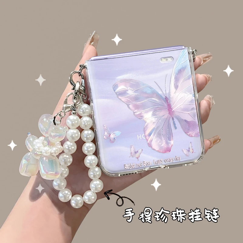 适用荣耀Magicvflip2手机壳magic v flip新款小折叠屏透明软蝴蝶