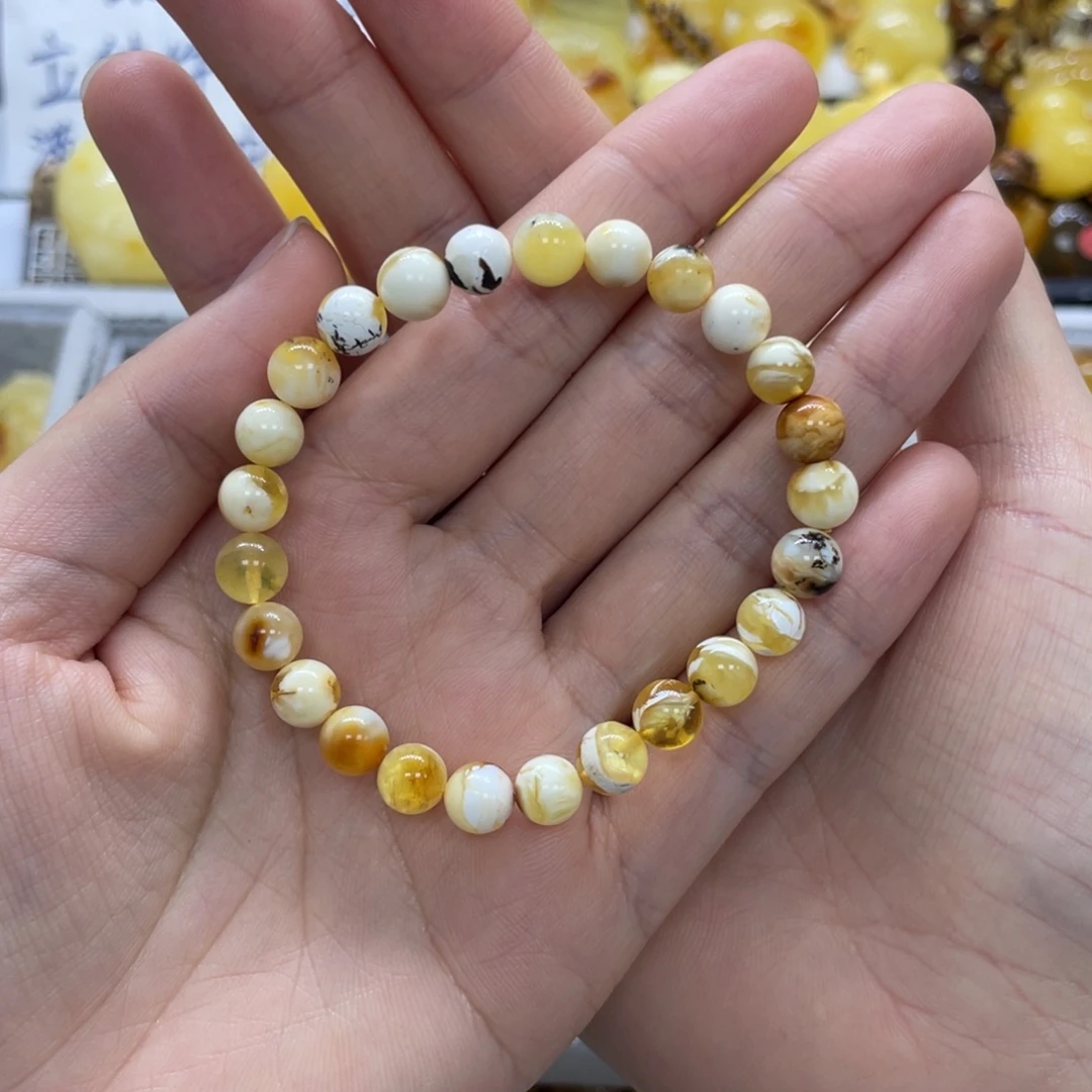 琥珀未镶嵌裸石天然琥珀7+mm