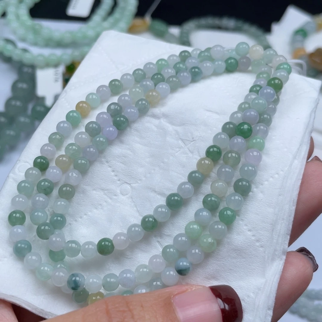 翡翠手链未镶嵌纯天然a货缅甸翡翠包邮