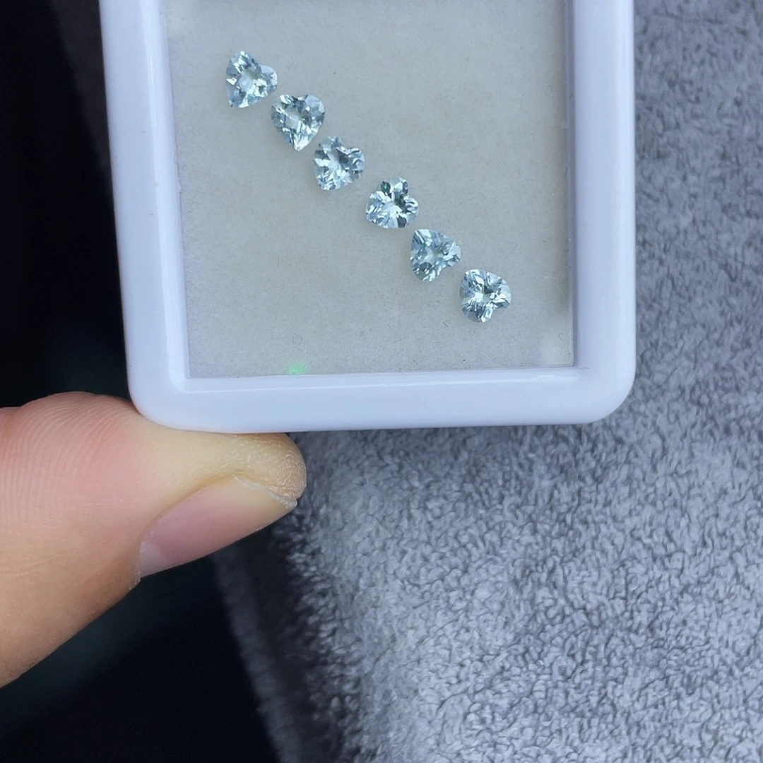 海蓝宝石裸石一组6颗