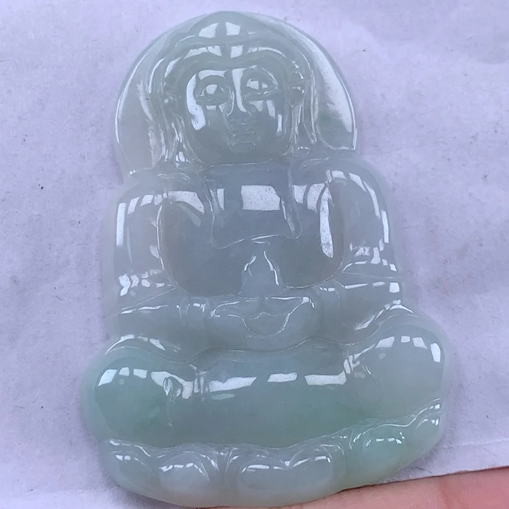 颈饰未镶嵌翡翠玉观音吊坠