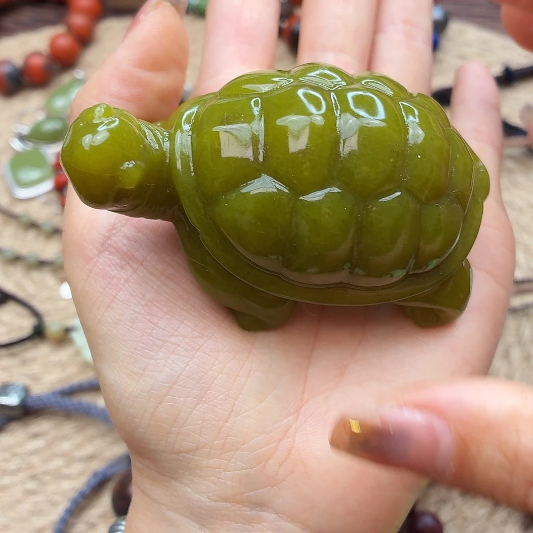 梅***果蛇纹石玉未镶嵌手把