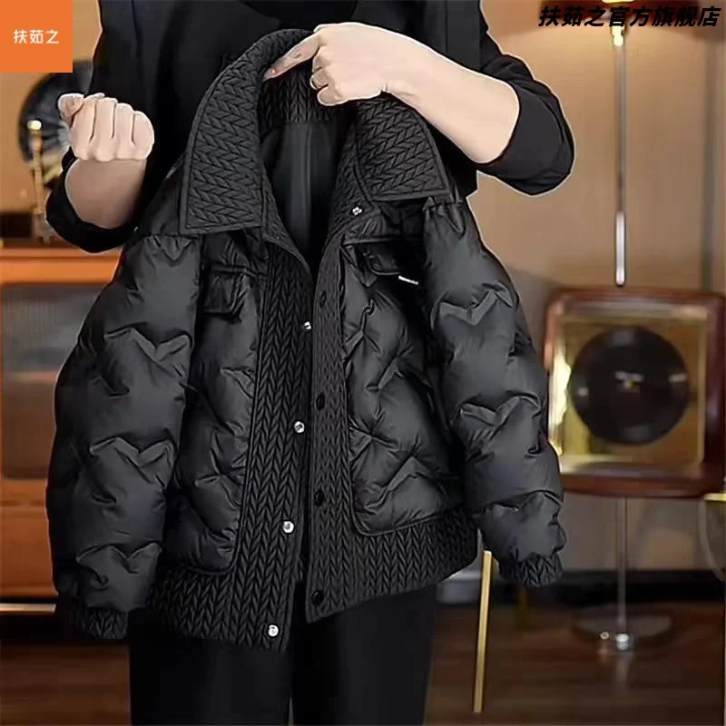 新款冬季男士加厚棉服潮男韩版冬装上衣夹克外套休闲时尚酷帅棉衣