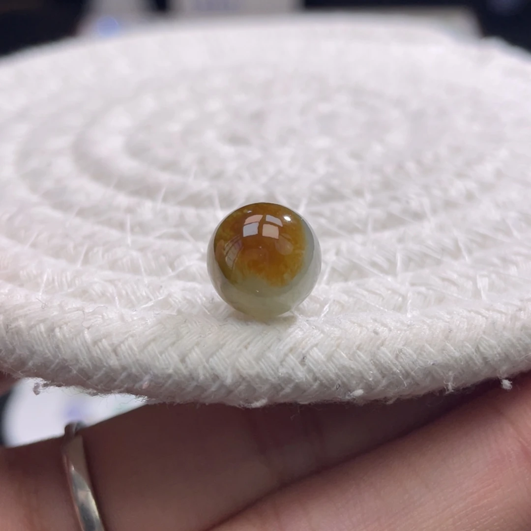 散珠翡翠特色飘红翡圆珠卡10.7mm