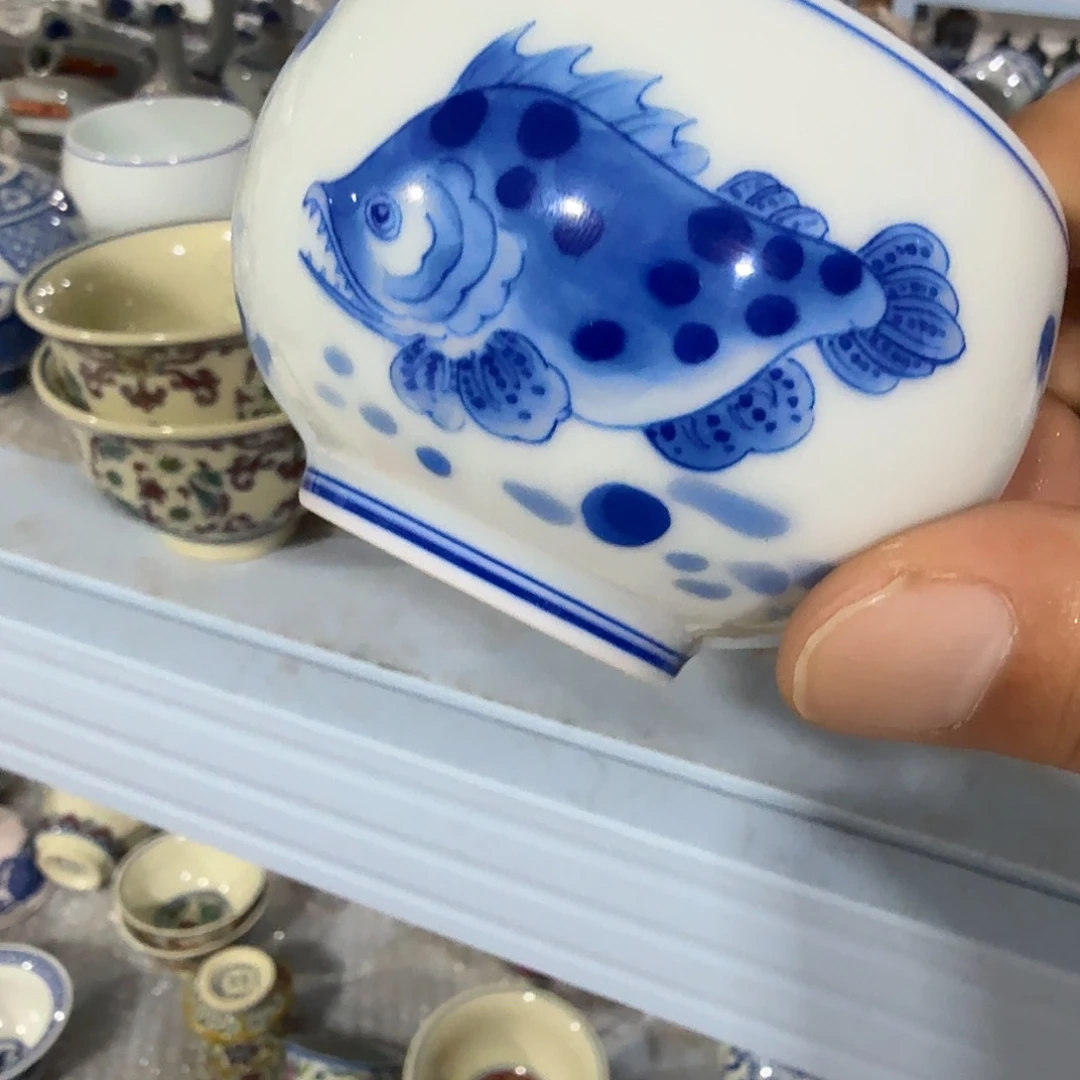 瓷片摆件手绘瓷器全部处理