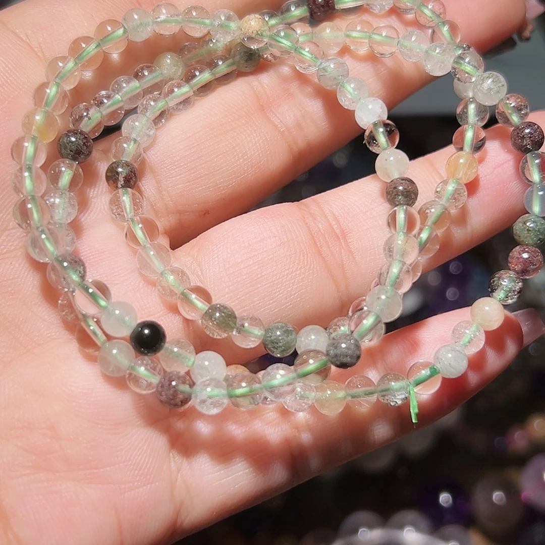 水晶手链未镶嵌绿幽灵多圈
