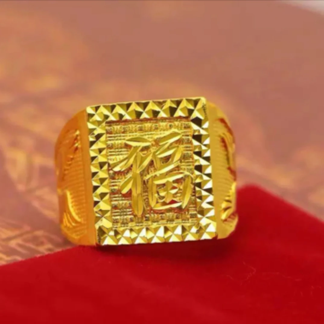 合金戒指 合金戒指 精工款鹰福戒 可调节戒指男士时尚大气