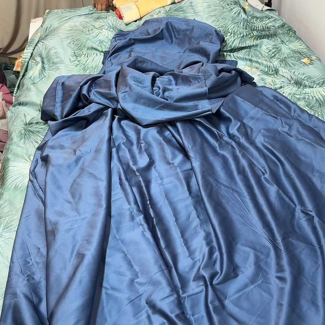 棉4米蓝色净色布料