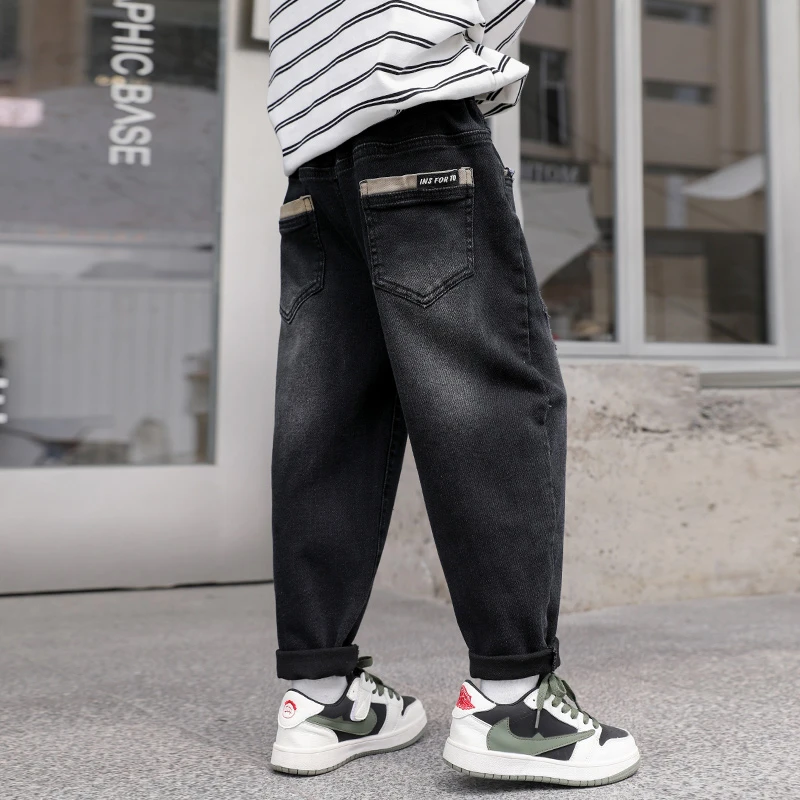 男童牛仔裤春秋2025新款中大童春装休闲长裤春季百搭裤子休闲韩版
