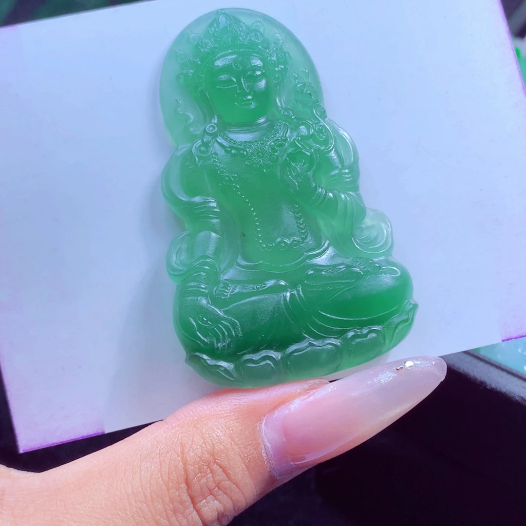 定制翡翠未镶嵌天然缅甸翡翠A货毛货挂件