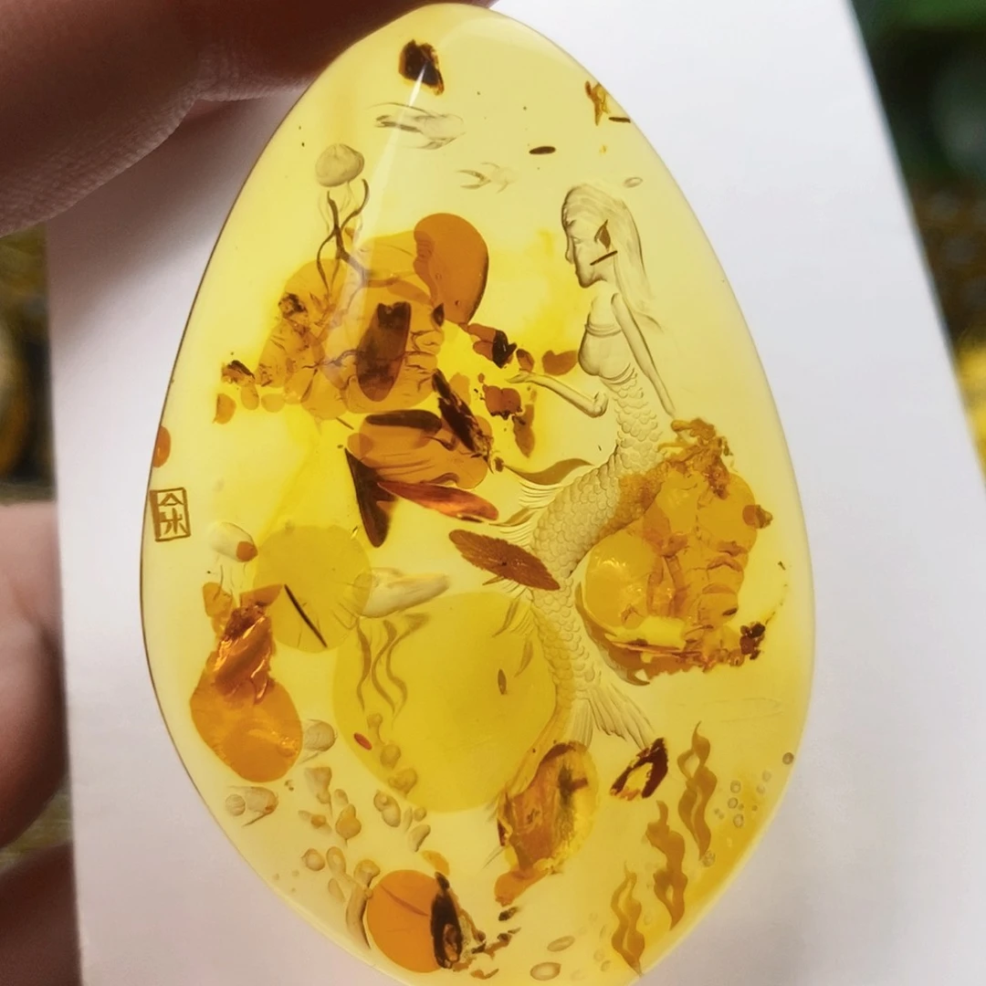 【闪购商品】琥珀（花珀）吊坠(不含链)未镶嵌