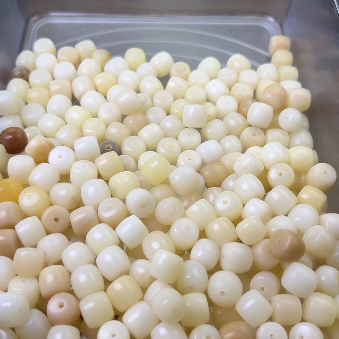 菩提根/象牙果手串卡11奶白直切370颗