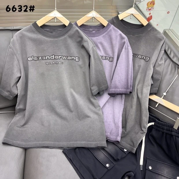 YILUFOREST【25夏系列】水洗做旧重磅短袖T恤宽松夏季百搭男士半袖