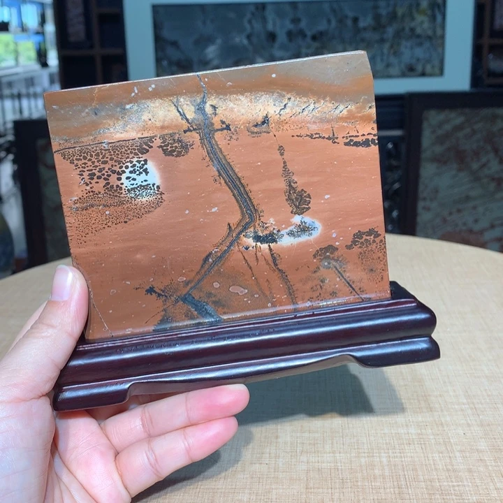 ，广西国画石摆件，收藏观赏