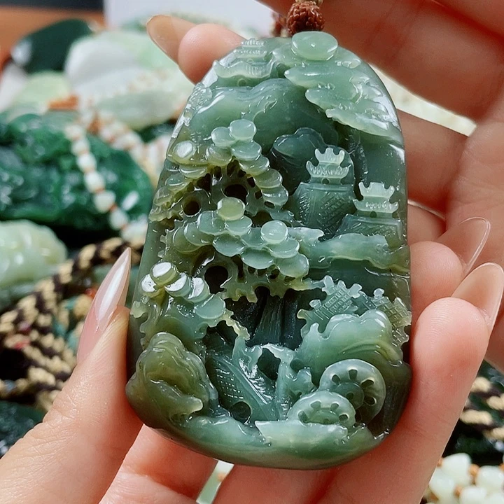 和田玉未镶嵌挂件