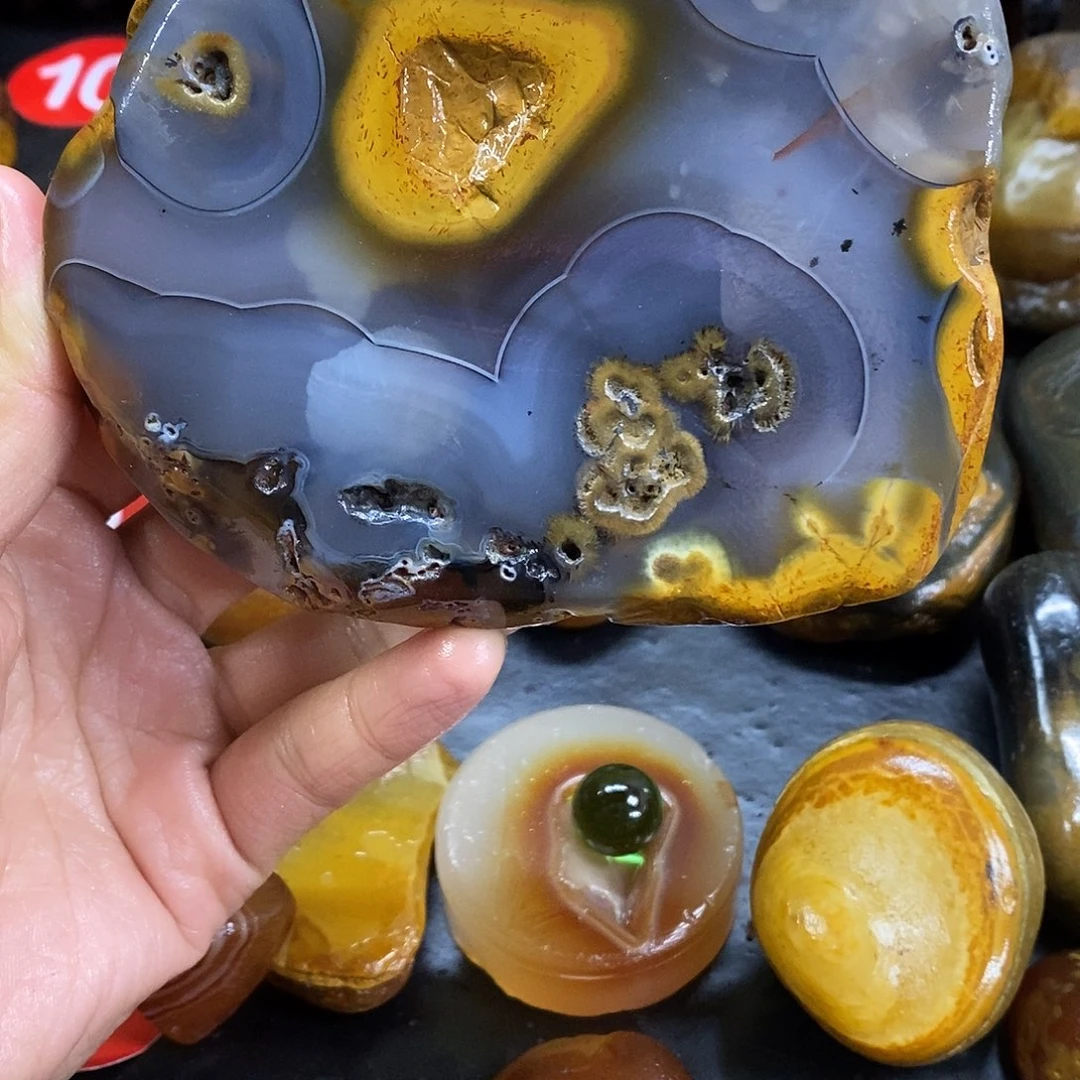 玛瑙/玉髓未镶嵌手把件
