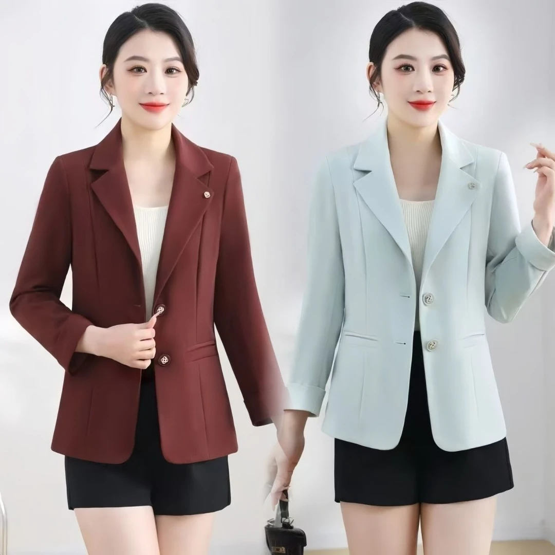 妈妈气质短款西装外套女春秋2025春装洋气收腰女士西服早春季上衣