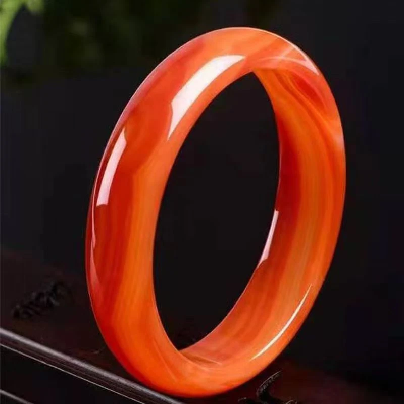 红玛瑙手镯手串手镯手串女正品加宽真货真品妈妈镯生日礼物白月光