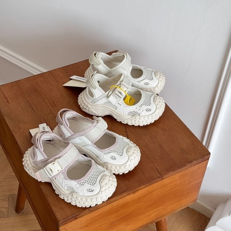 ABC女童鞋子儿童网面运动鞋2025开春夏新款夏季男童女孩宝宝透气