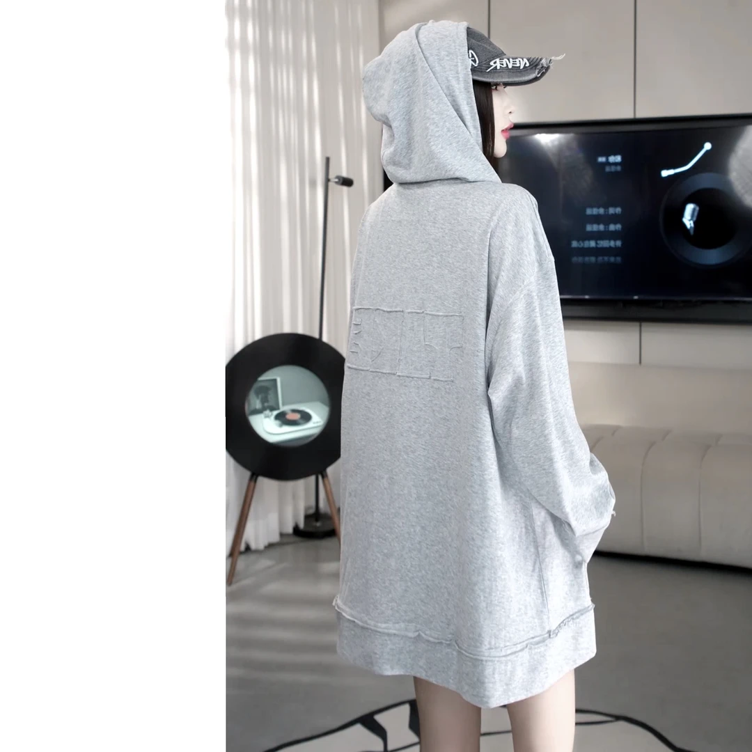 【赵一一】2025夏季新款拉链设计连帽休闲外套C25344Y