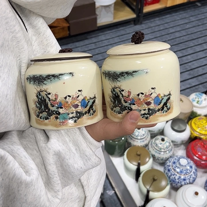 茶叶罐陶瓷家用储物罐瑕疵品介意勿拍