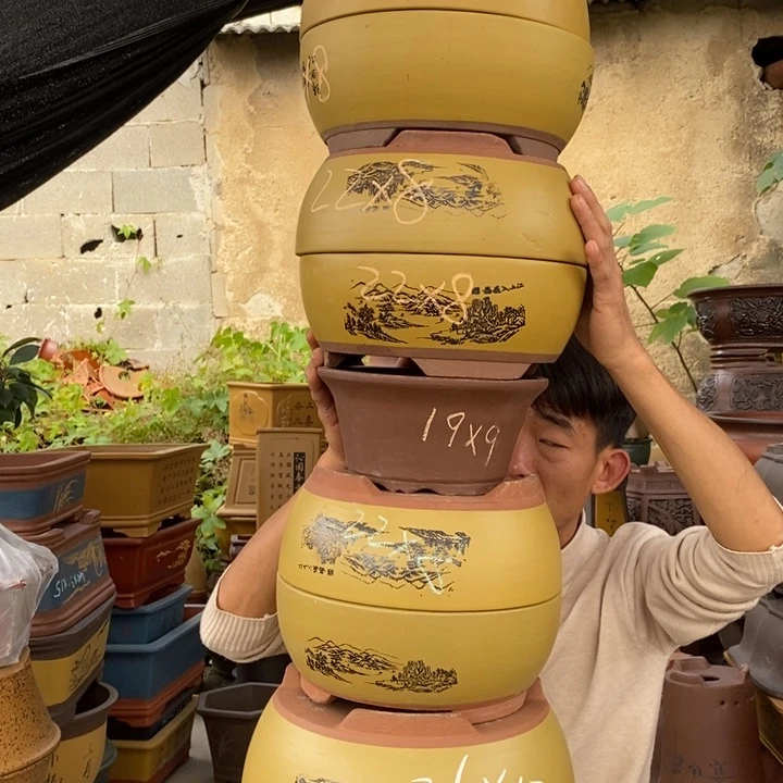 紫砂花盆紫砂特价包邮送
