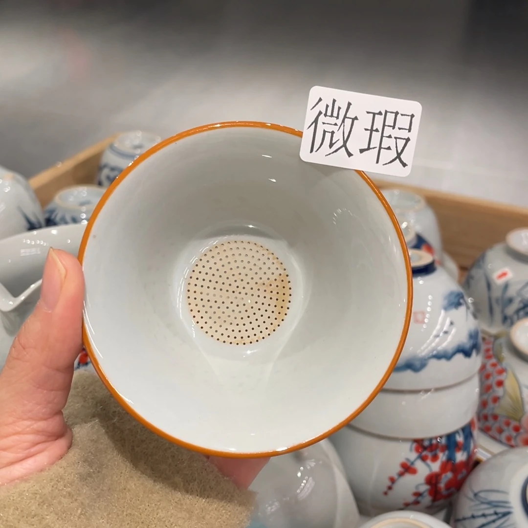 有瑕釉下彩纯手绘