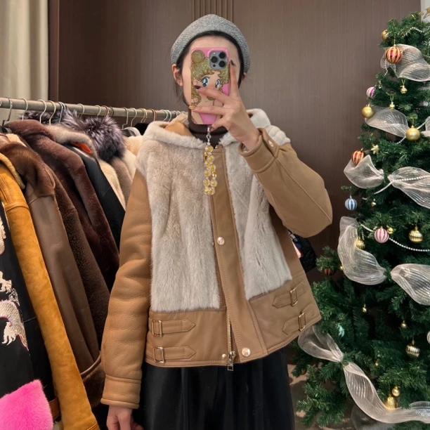 实体店皮毛一体外套清货-10501