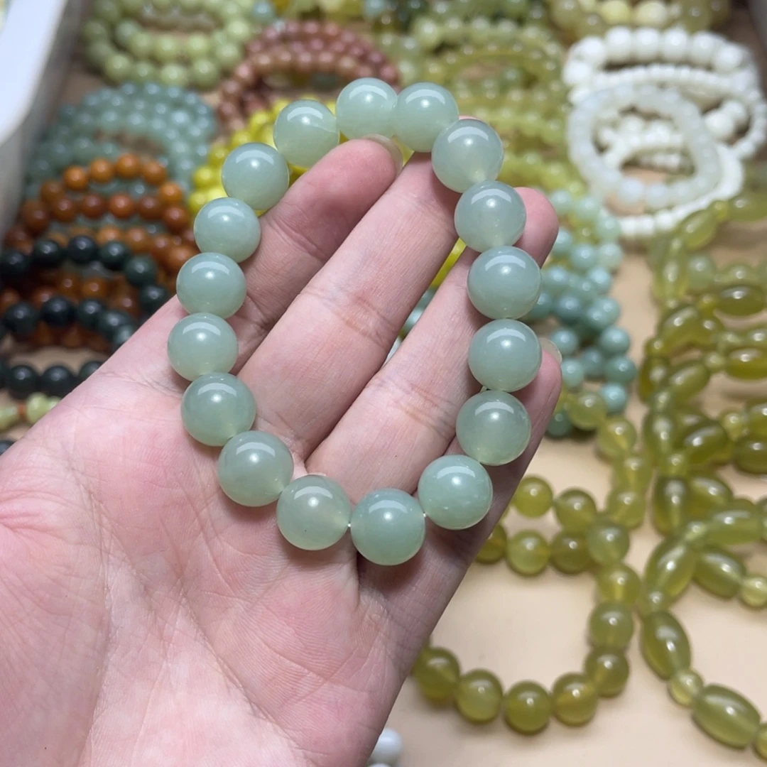 蛇纹石玉未镶嵌手链