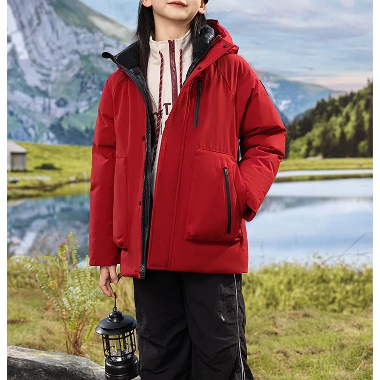 新款时尚百搭简约气质休闲纯色儿童羽绒服T6005